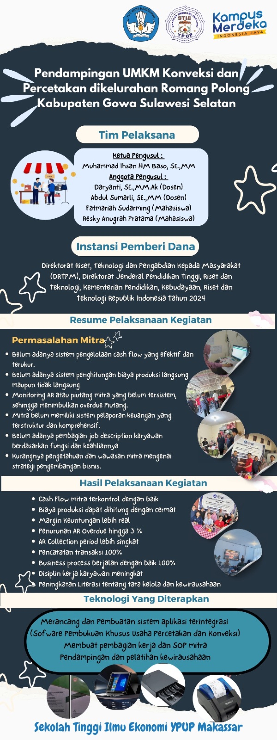 Pendampingan UMKM Konveksi dan Percetakan di Kelurahan Romang Polong Kabupaten Gowa Sulawesi Selatan