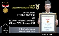 Harry Yulianto Pecahkan Rekor MURI Siapa Harry Yulianto? Miliki 109 Gelar Non-Akademik, 119 Sertifikat Kompetensi, Pecahkan Rekor MURI